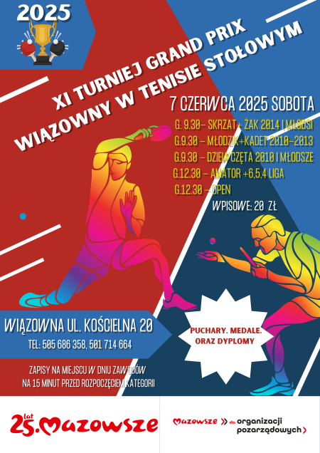 XI Turniej Grand Prix Wiązowny w Tenisie Stołowym