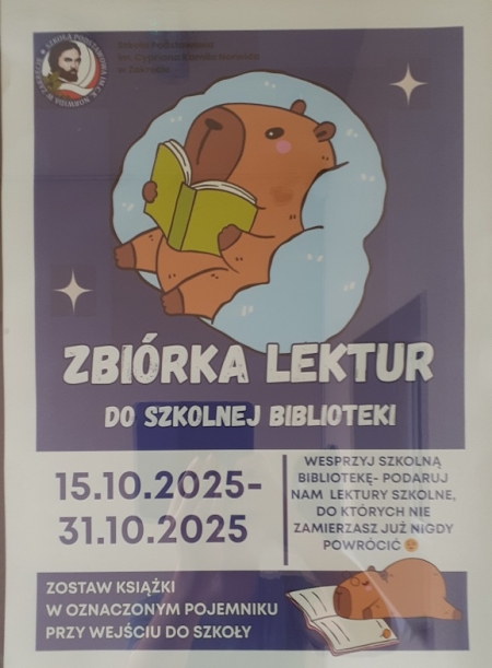 ZBIÓRKA LEKTUR DO SZKOLNEJ BIBLIOTEKI 