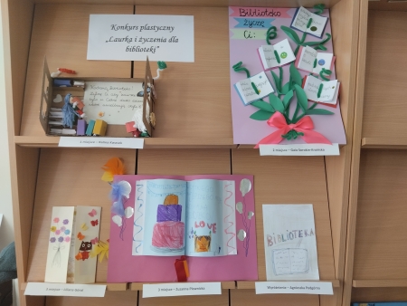 Wyniki konkursu na laurkę i życzenia dla biblioteki szkolnej!