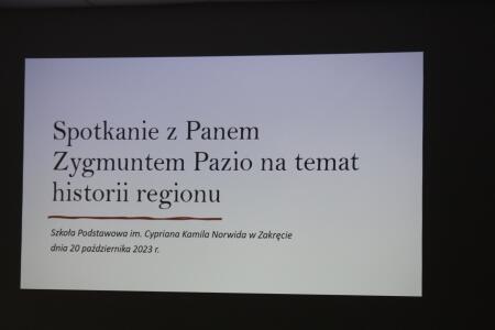 #SzkołaPamięta Spotkanie z Panem Zygmuntem Pazio na temat historii regionu